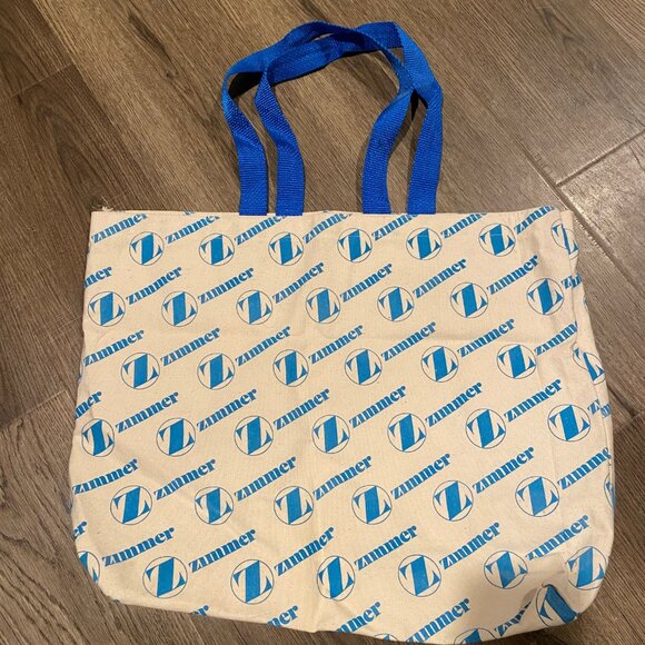 Zimmerβ Canvas Tote Bag - Large Reusable Shopping Bag 18x14x5 - Picture 3 of 3